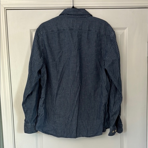 Banana Republic Blue Striped Casual Button Down Shirt - Picture 5 of 5